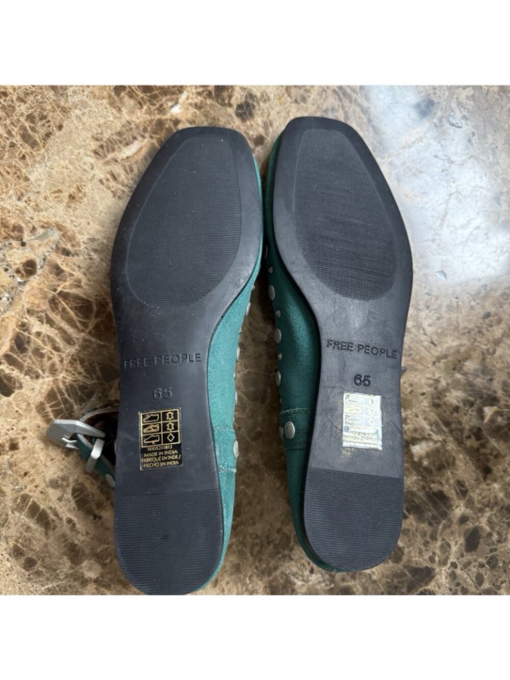 Free People Women's Mystic Mary Jane Deep Teal Flats NWOB (MSRP 148) Size 6.5 - Picture 5 of 7